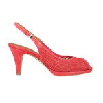 Imagine Sandale dama rosii 2480 piele intoarsa perforata