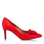 Imagine Pantofi dama rosii 4252 piele intoarsa