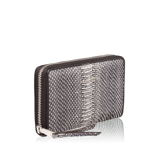 Picture of Zipper Wallet in Black-White Python Leather
