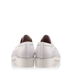Imagine Pantofi casual albi 4273 piele naturala forata