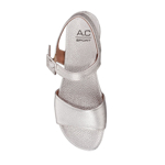 Sandale Dama Sport Argintii 4319 Piele Laminata