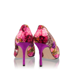 Pantofi dama bordo floreal 4333 catifea