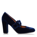 Pantofi dama bleumarin 4345 catifea