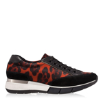 Pantofi Sport 5706 Crosta Negru+Raso Leopard