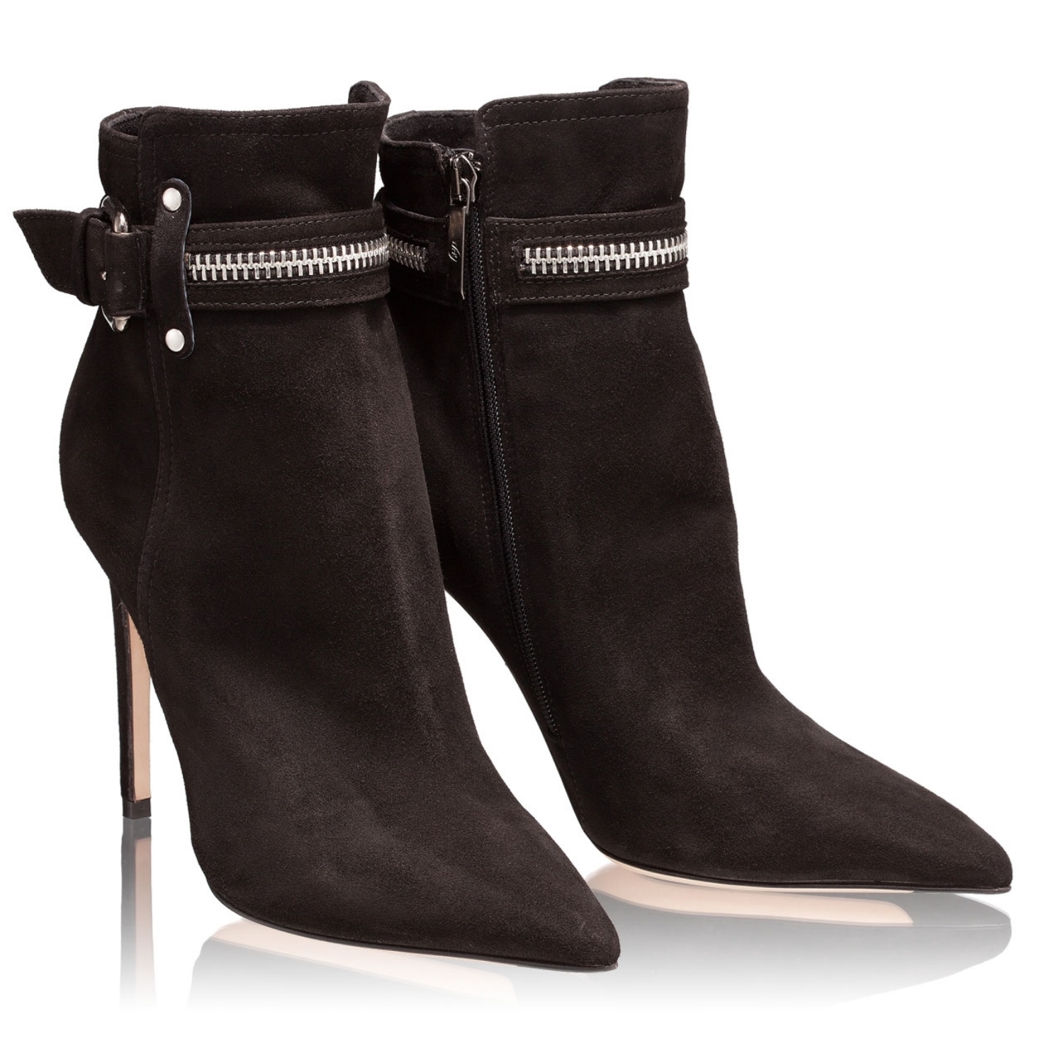 Imagine Botine Dama 5654 Camoscio Negru