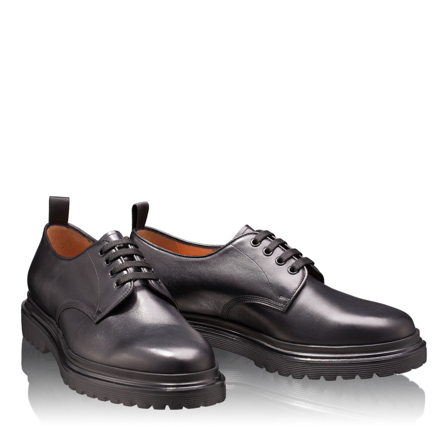 Imagine Pantofi Smart Casual Barbati 6618 Vitello Negru