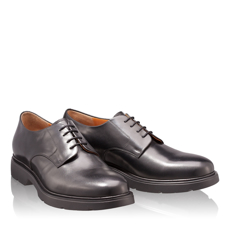 Pantofi Smart Casual Barbati 6631 Vitello Negru