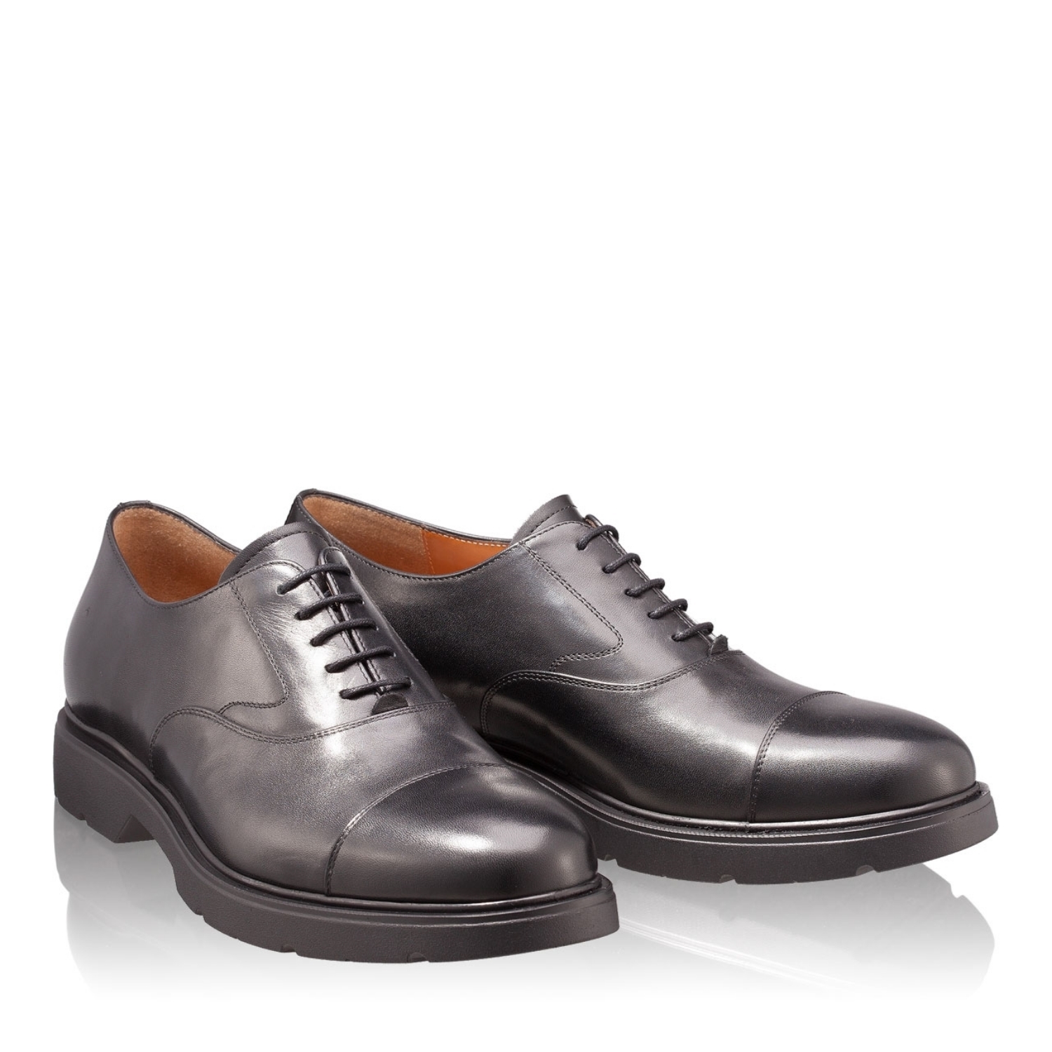 Imagine Pantofi Smart Casual Barbati 6645 Vitello Negru
