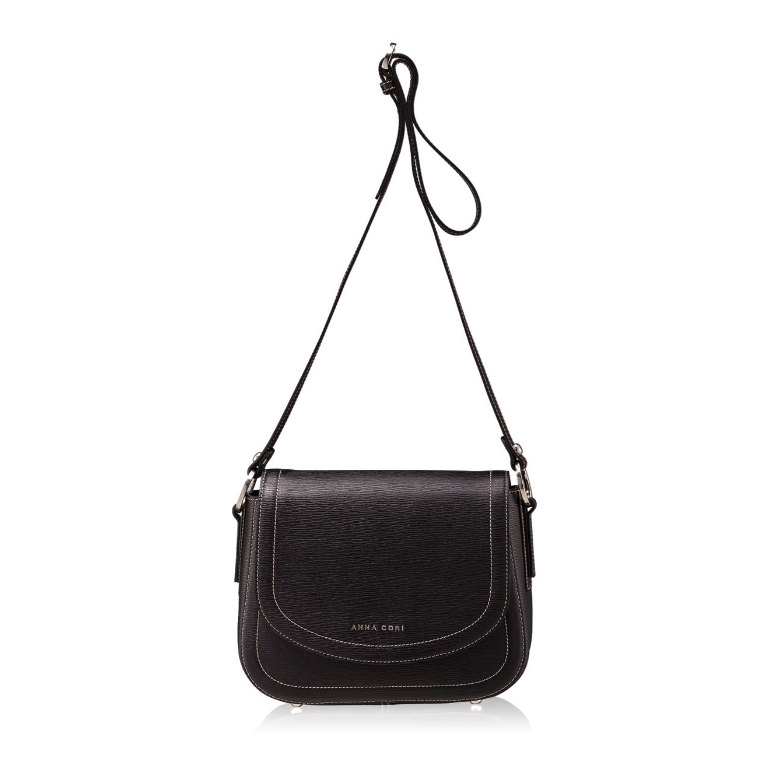 Imagine Geanta de umar ADELA Saffiano Negru