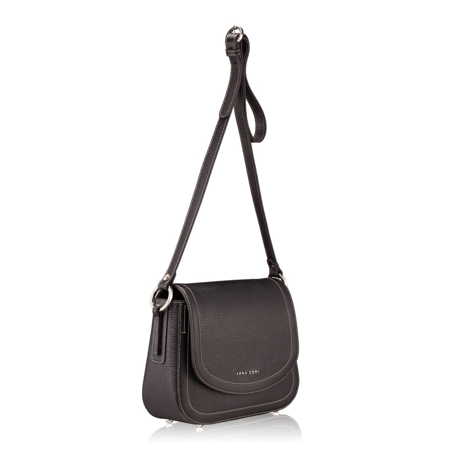 Imagine Geanta de umar ADELA Saffiano Negru