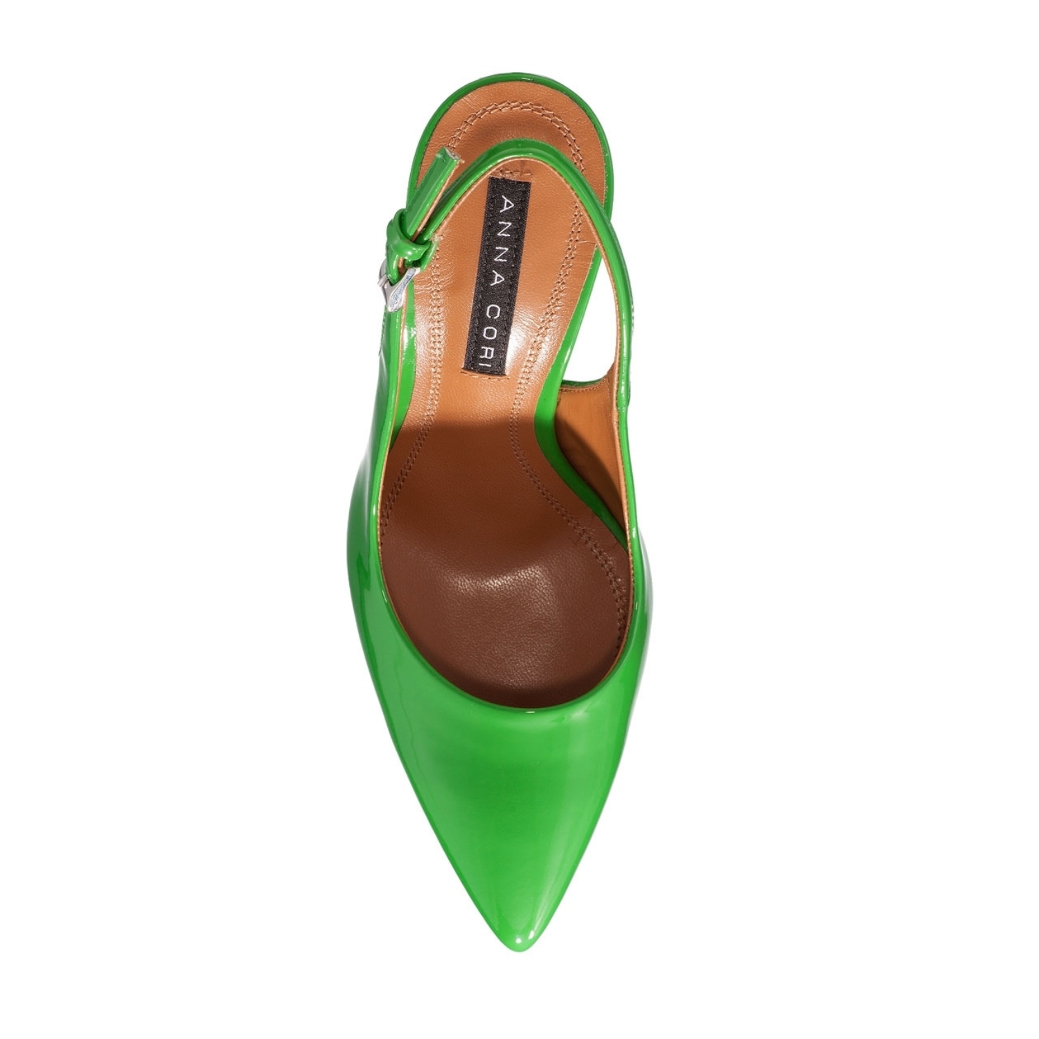 Imagine Pantofi Decupati Dama 4417 Vernice Verde