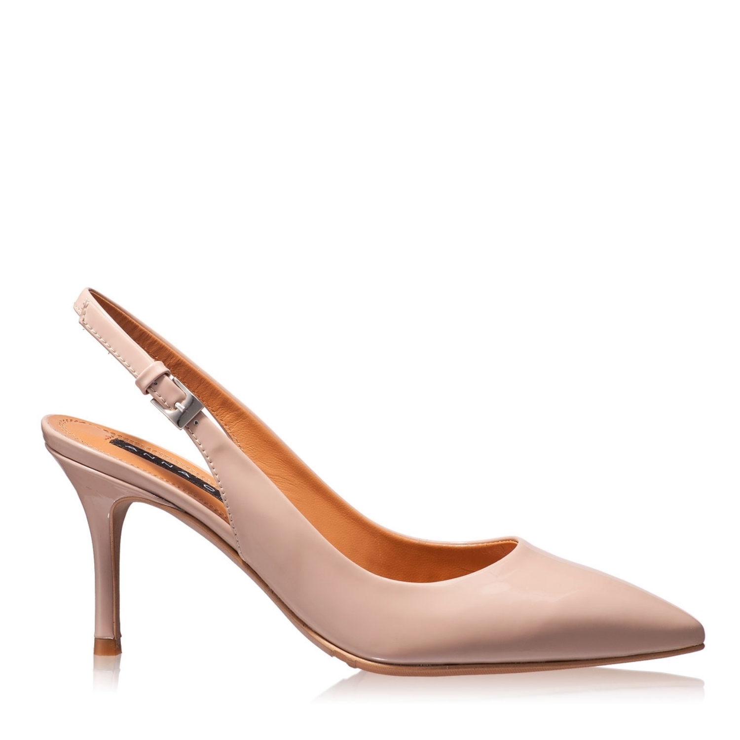 Imagine Pantofi Decupati Dama 5728 Lac Carne