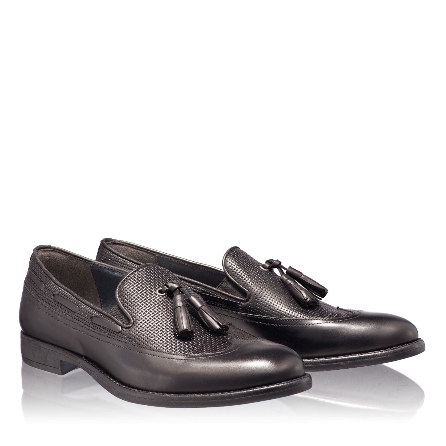 Imagine Mocasini Barbati 2961 Vit Negru Stamp