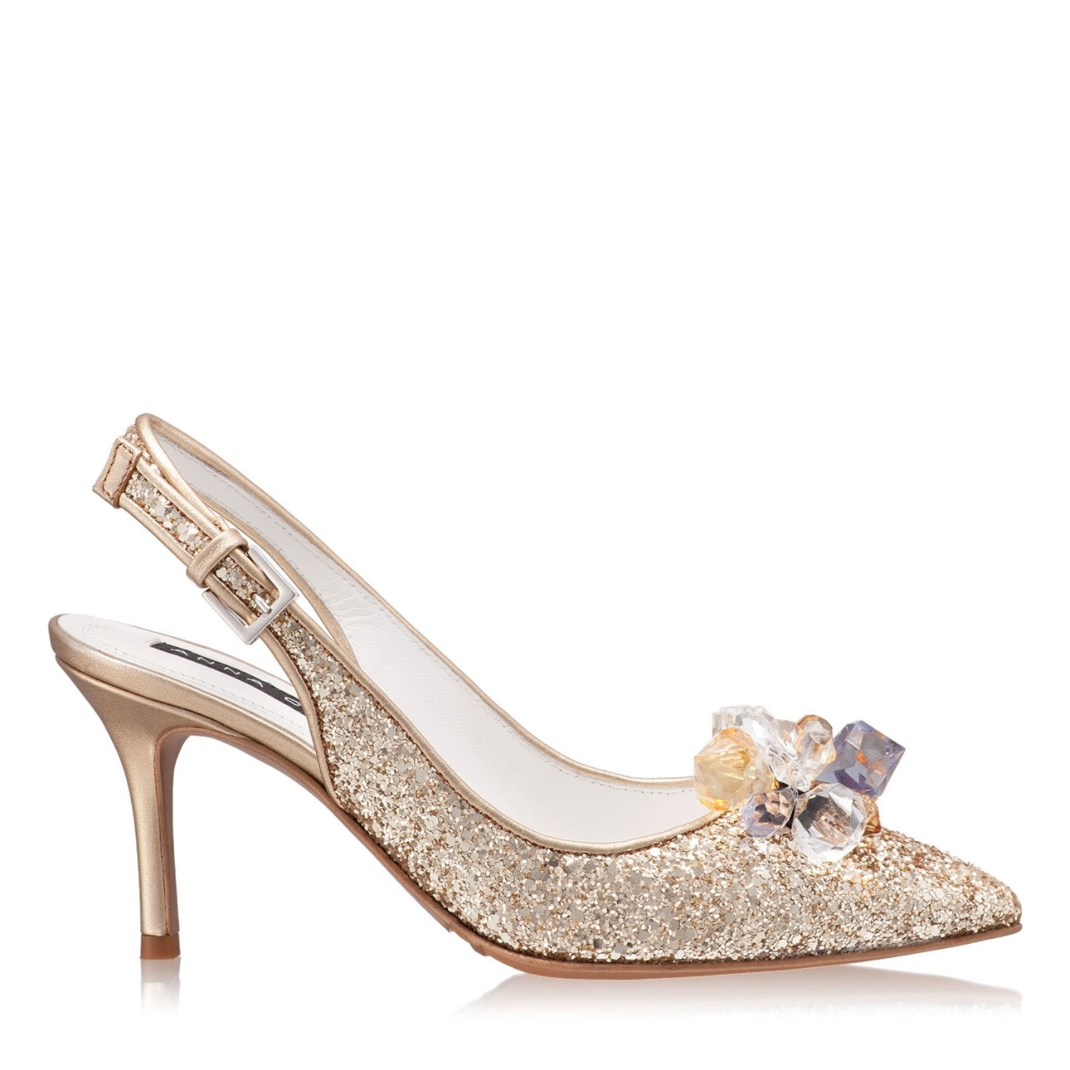 Imagine Pantofi Decupati Dama 4591 Gliter Oro