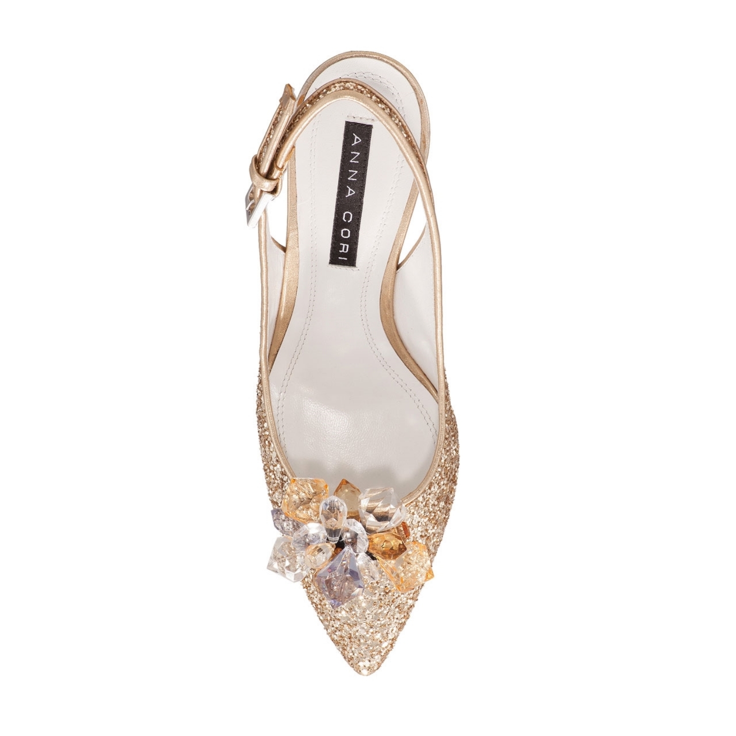 Imagine Pantofi Decupati Dama 4591 Gliter Oro