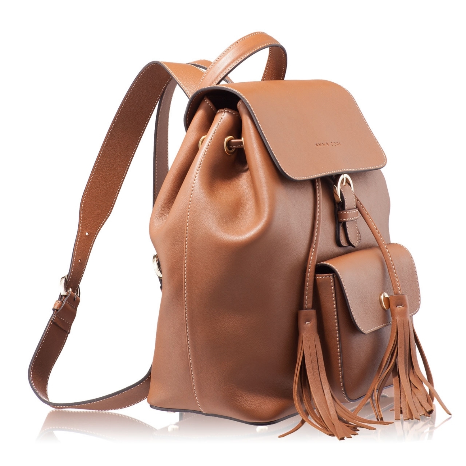 Imagine RUCSAC DAMA BRANDUSA Vitello Cuoio