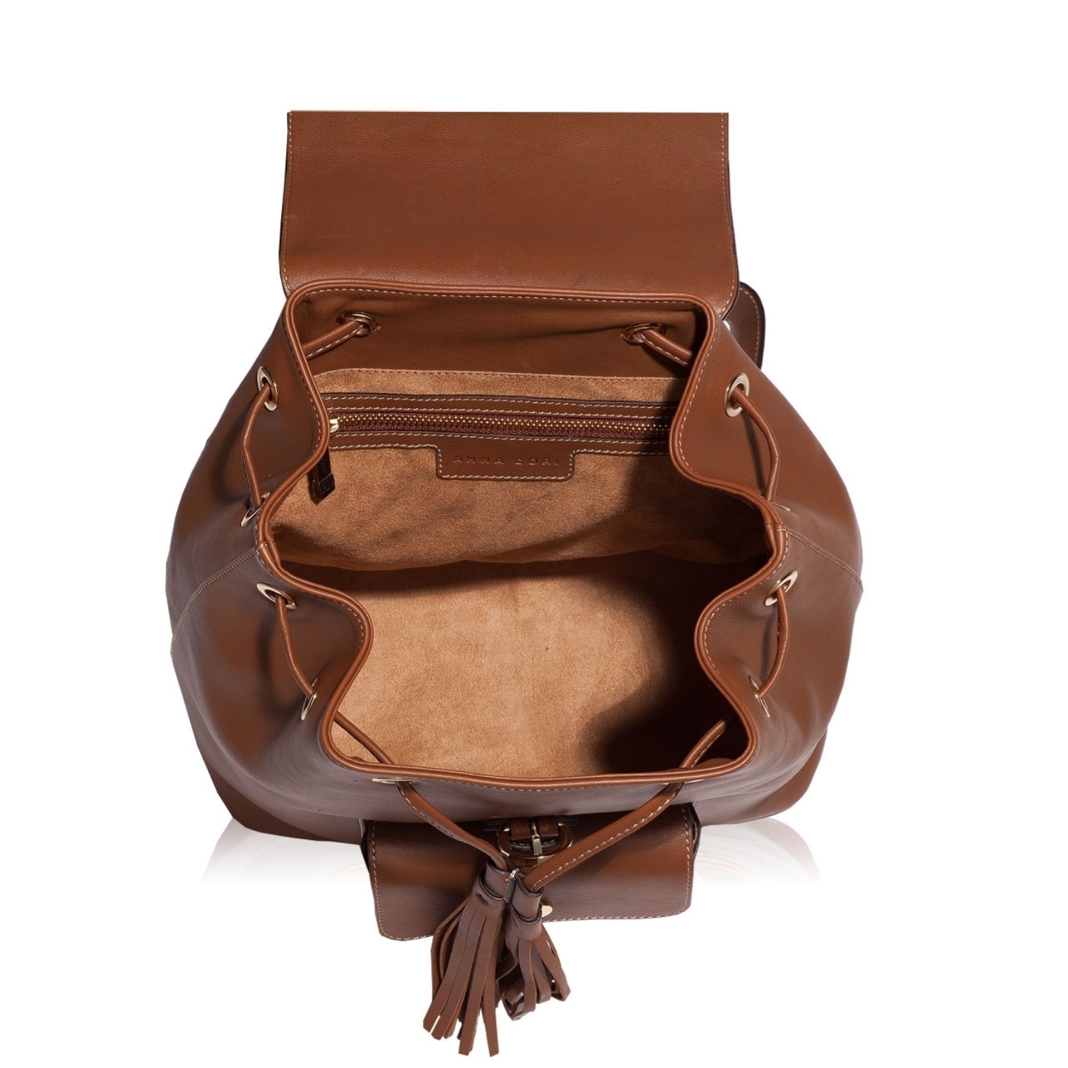 Imagine RUCSAC DAMA BRANDUSA Vitello Cuoio