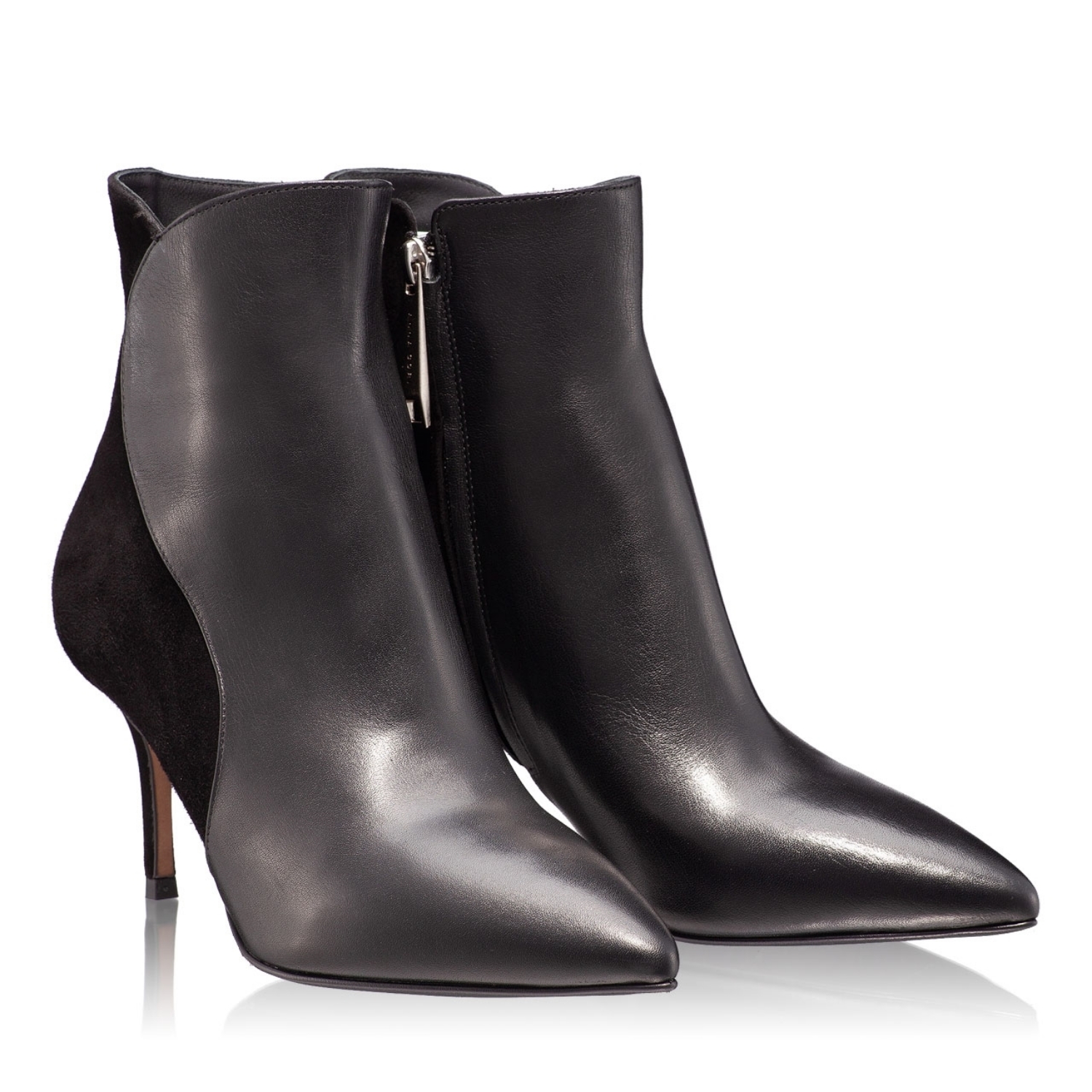 Imagine Botine Dama 4872 Vit + Cam Negru 