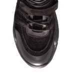 Pantofi Sport Dama 6756 Vit+Velur Negru