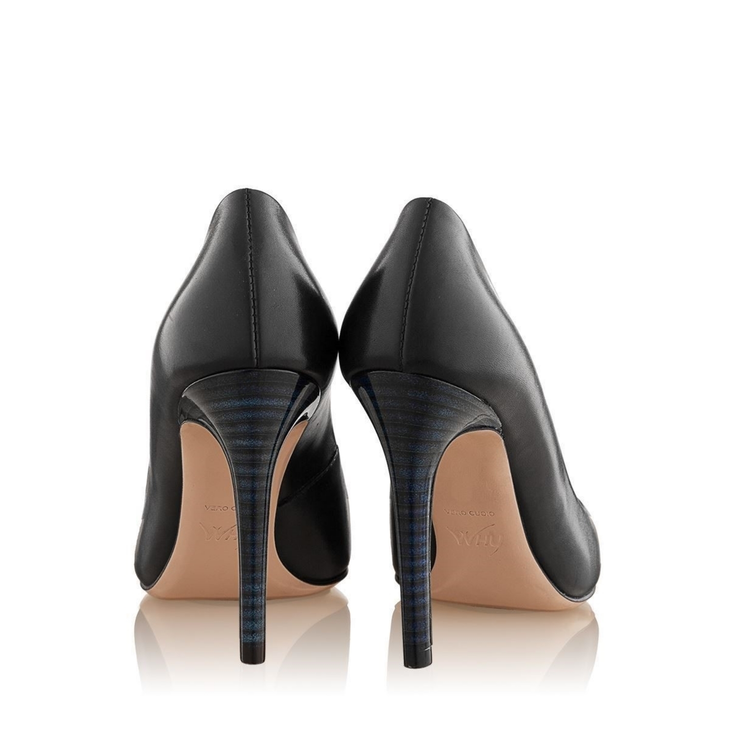 Imagine Pantofi Eleganti Dama 3200 Vit Negru+Ve Blue