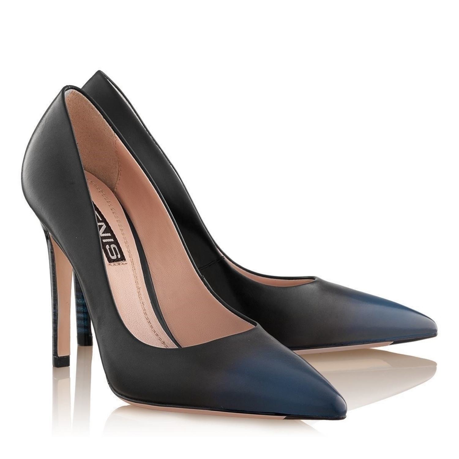 Imagine Pantofi Eleganti Dama 3200 Vit Negru+Ve Blue