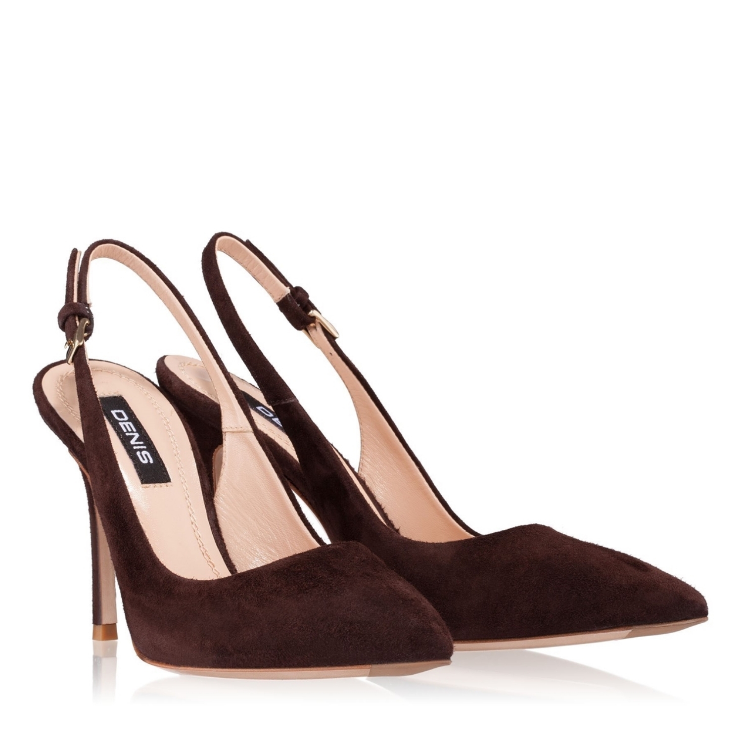 Imagine Pantofi Decupati Dama 3369 Camoscio Maro