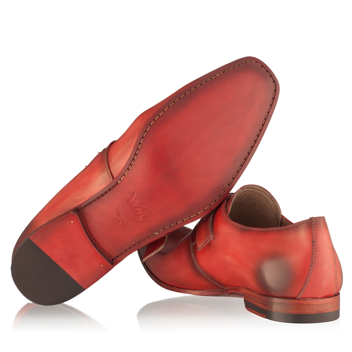 Imagine Pantofi Eleganti Barbati 2775 Vitello Rosso