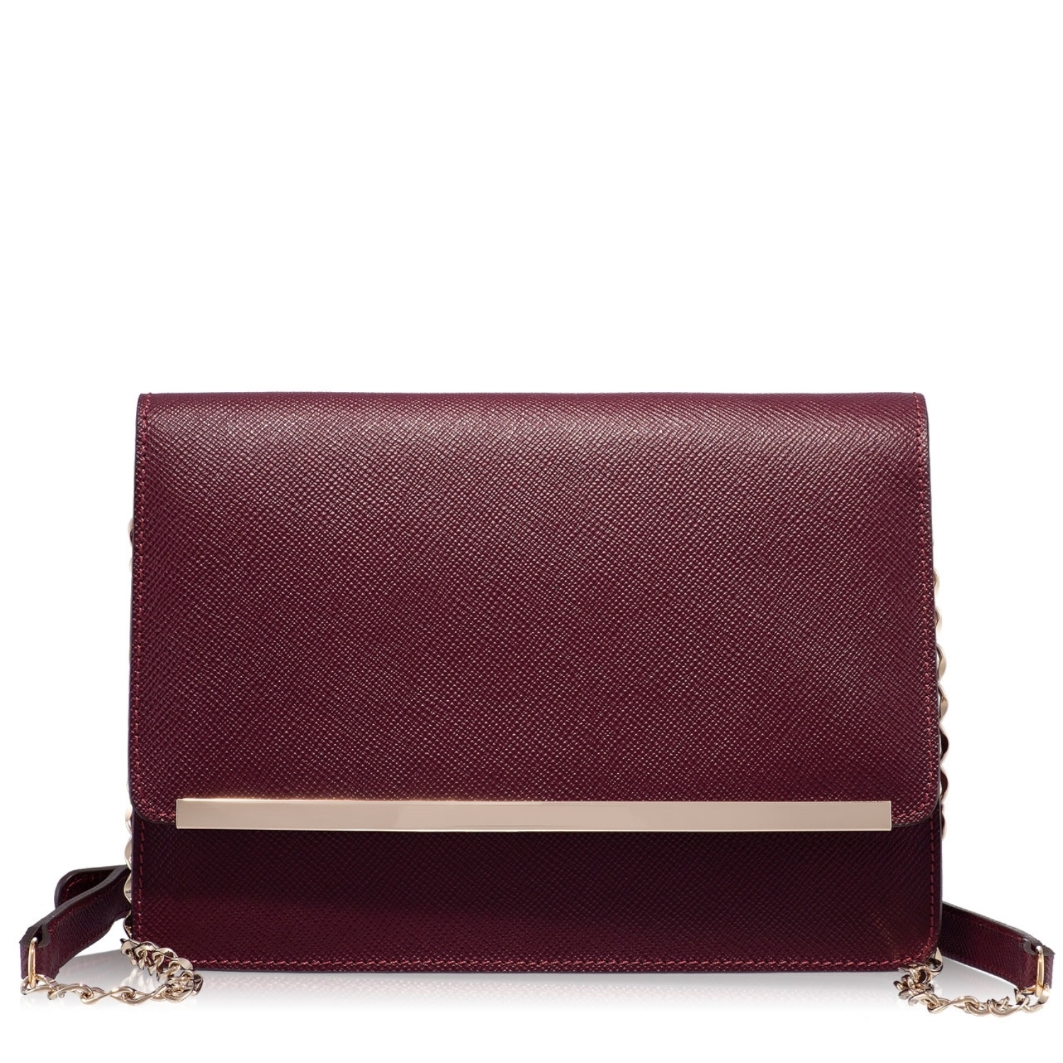 Imagine Geanta de umar VELLA Saffiano Bordo