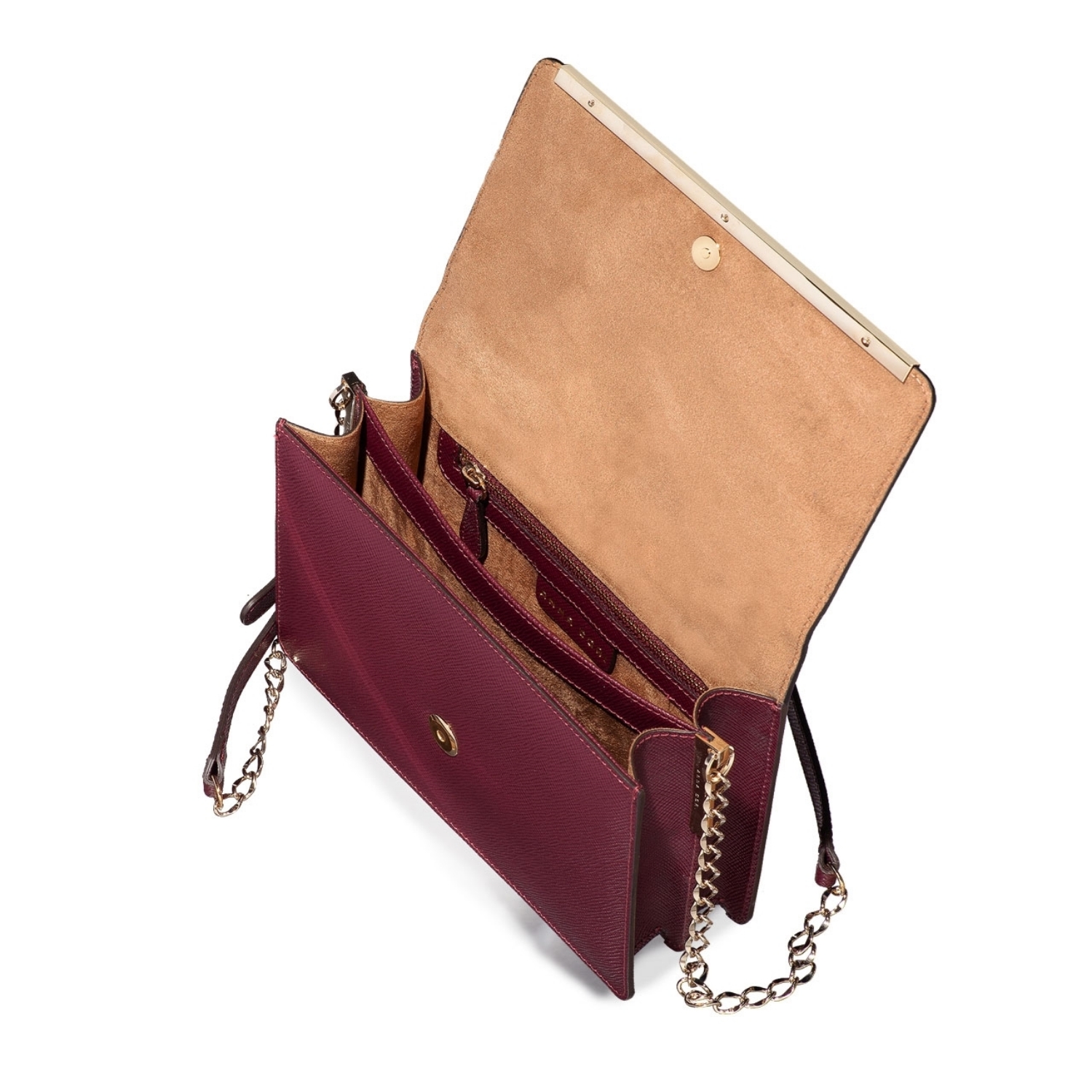 Imagine Geanta de umar VELLA Saffiano Bordo