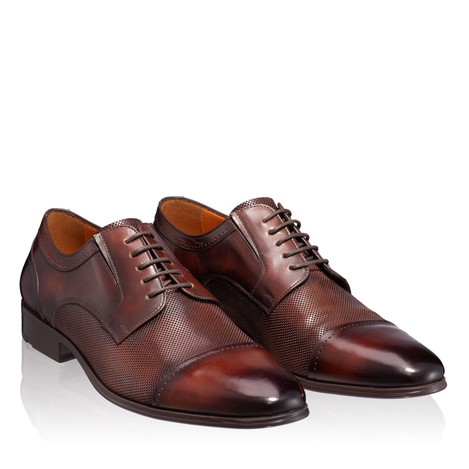 Imagine Pantofi Eleganti Barbati 6858 Vitello Foro Maro