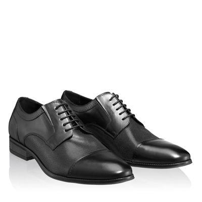 Pantofi Eleganti Barbati 6858 Vitello Foro Negru