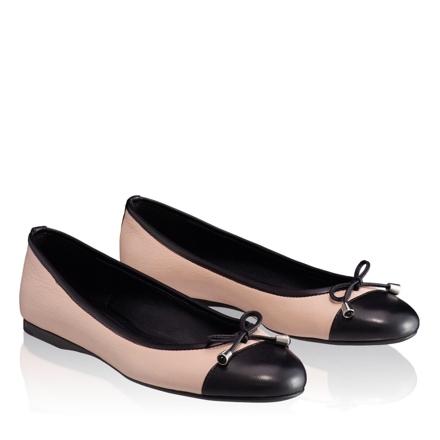 Imagine Balerini Dama 5544 Vit Nude+Nappa Negru