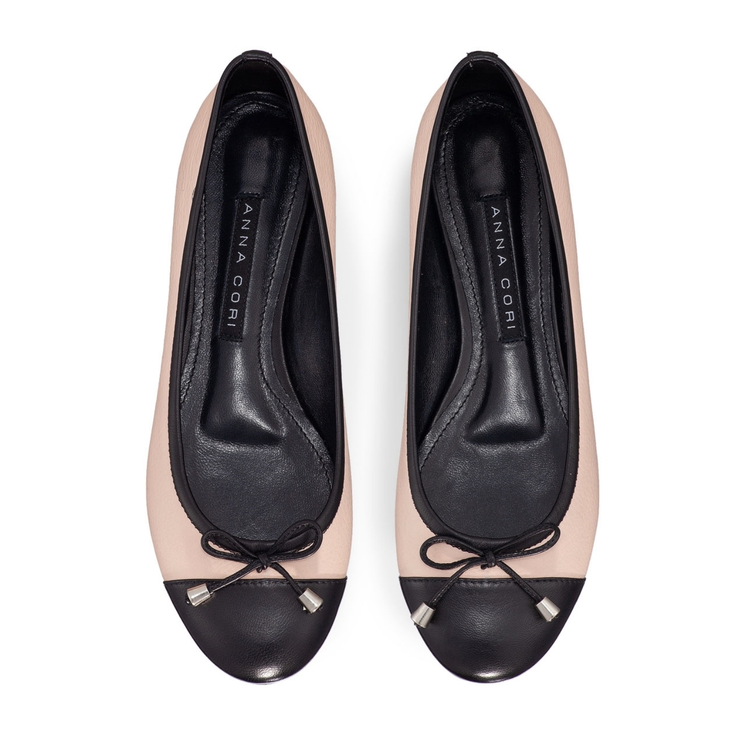 Imagine Balerini Dama 5544 Vit Nude+Nappa Negru