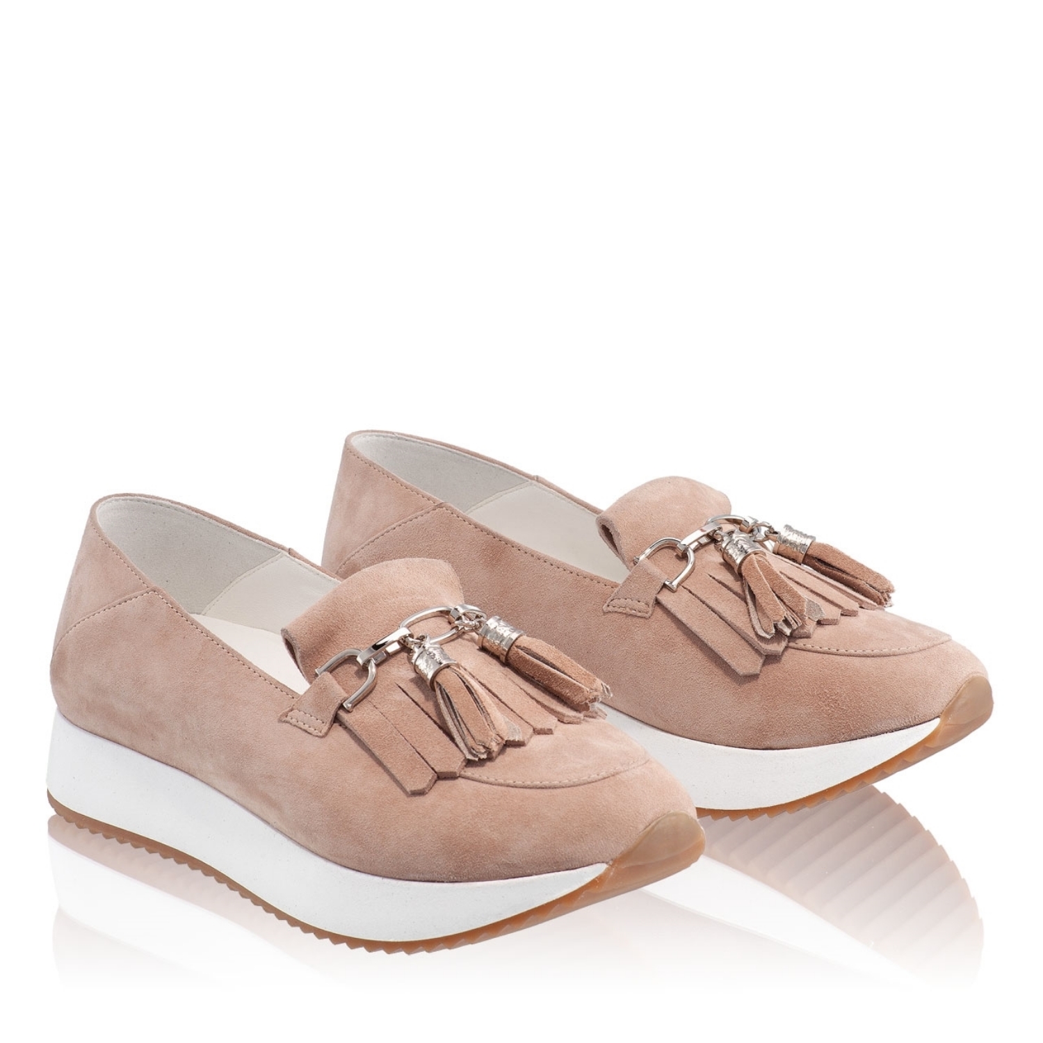 Imagine Pantofi Casual Dama 5578 Crosta Carne