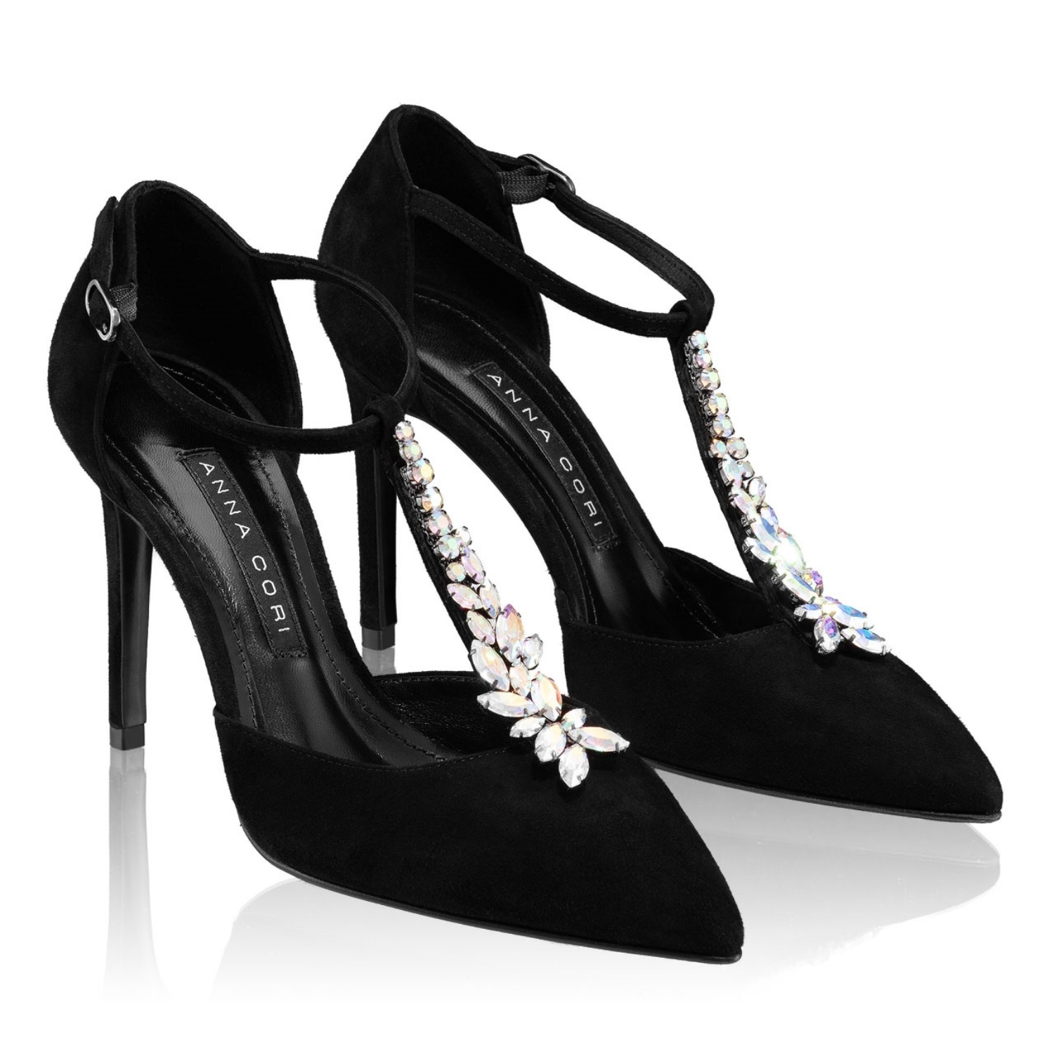 Imagine Pantofi Eleganti Dama 5513 Camoscio Negru