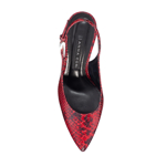 Imagine Pantofi Decupati Dama 5728 Pitone Rosso