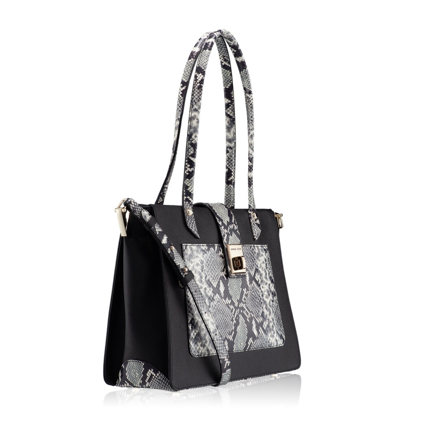 Imagine Geanta de umar BYA Saff Negru+Pit Grafite