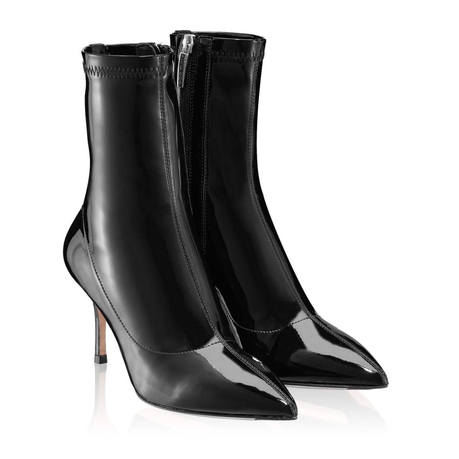 Imagine Botine dama 5754 Lac+Stretch Negru