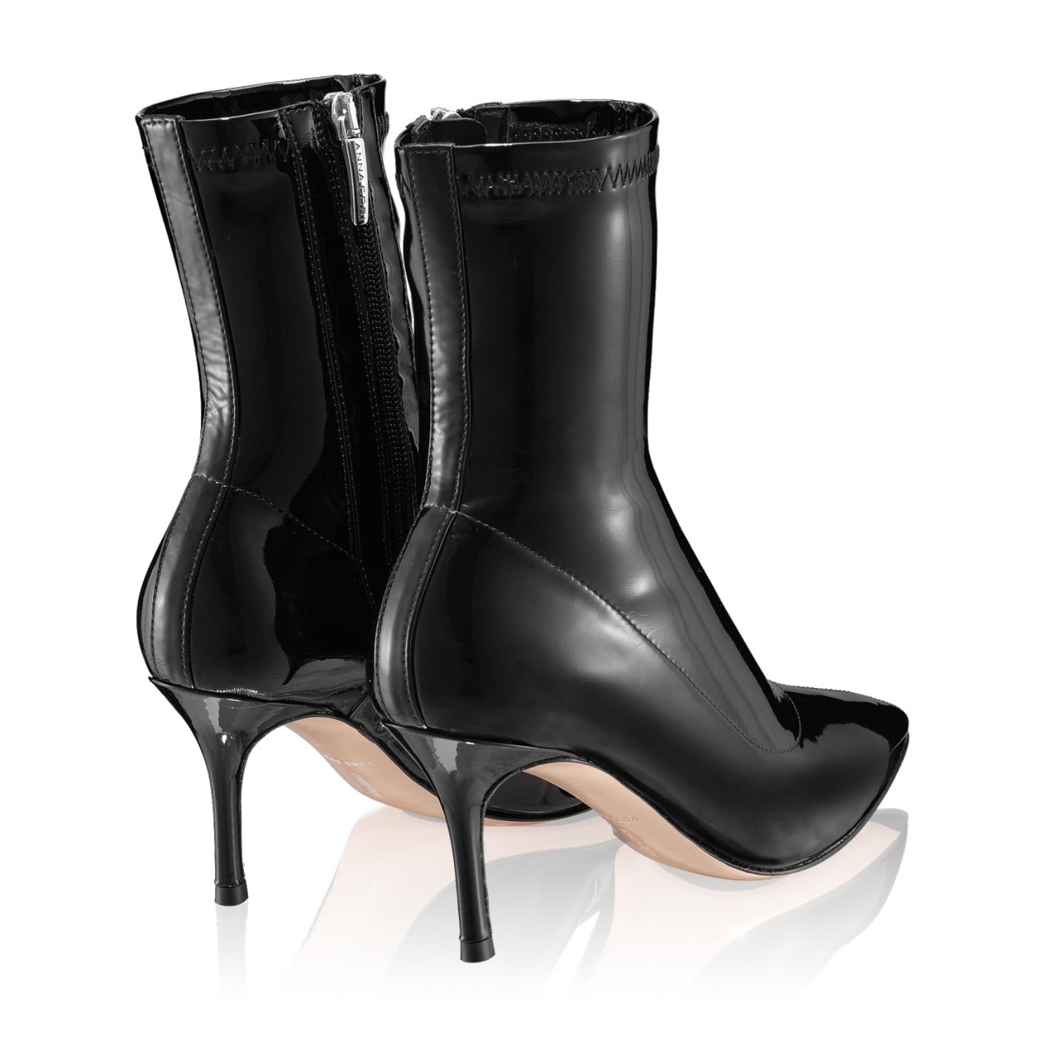 Imagine Botine dama 5754 Lac+Stretch Negru