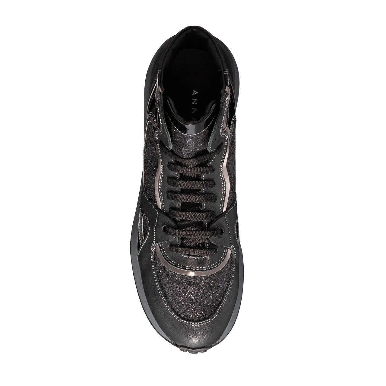 Imagine Pantofi sport Dama 6964 Gliter Negru+Vit Negru