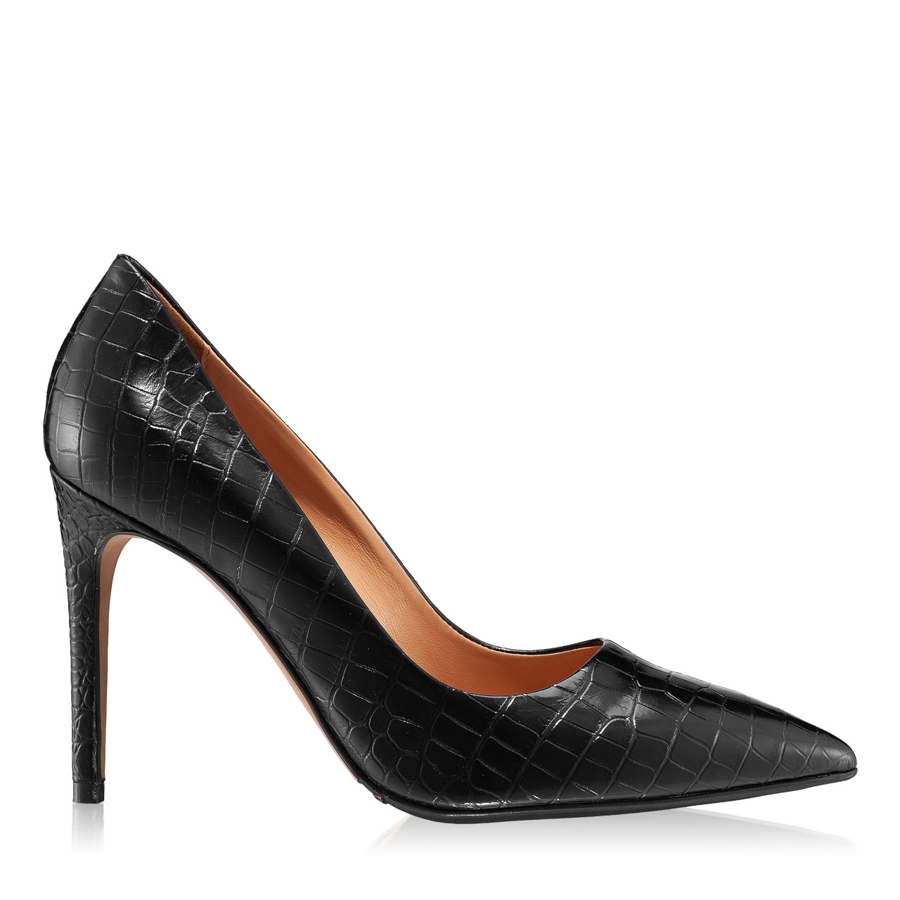 Imagine Pantofi Eleganti Dama 4332 Croco Negru