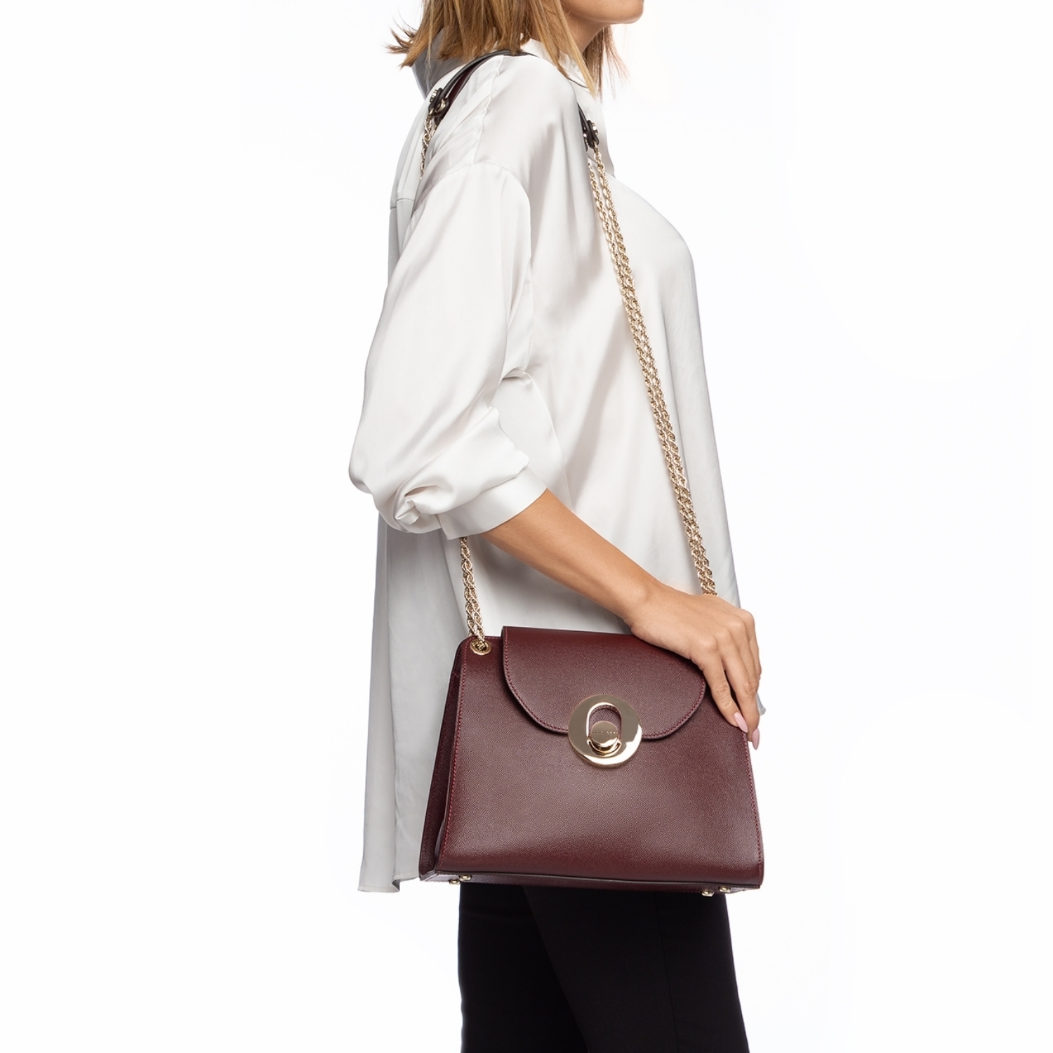 Imagine Geanta de umar CORA Vit Stamp Bordo