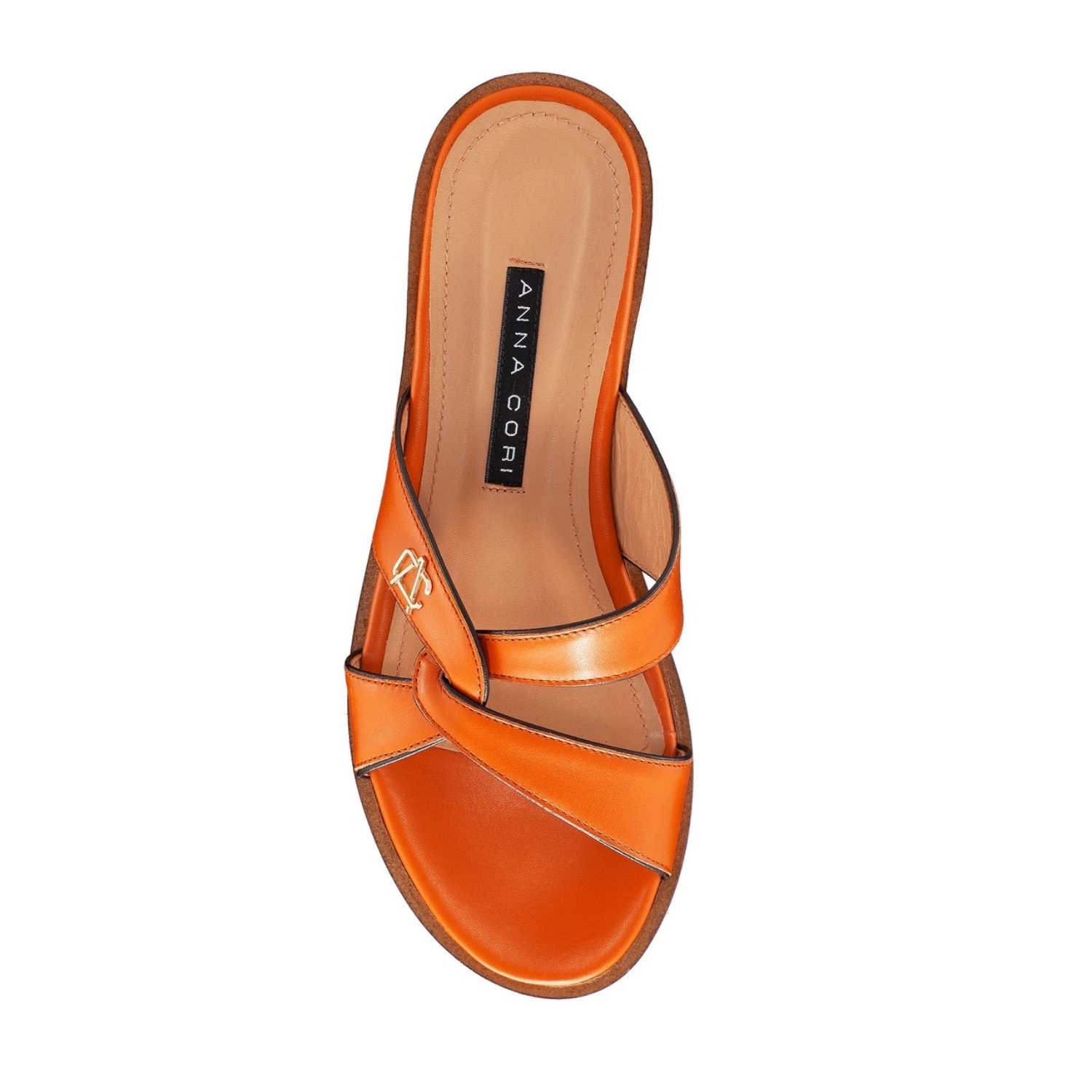 Imagine Papuci din piele Dama 5836 Vitello Orange