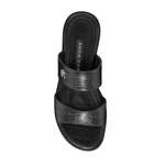 Imagine Papuci din piele Dama 5893 Croco Negru