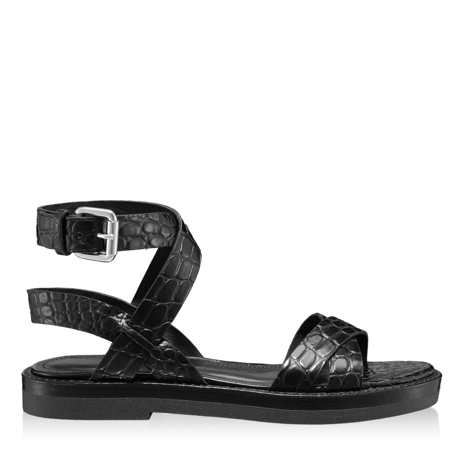 Imagine Sandale Dama 5530 Croco Negru