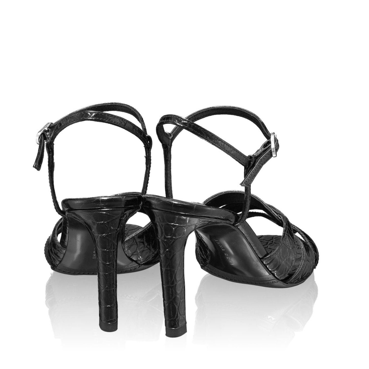 Imagine Sandale Dama 5886 Croco Negru