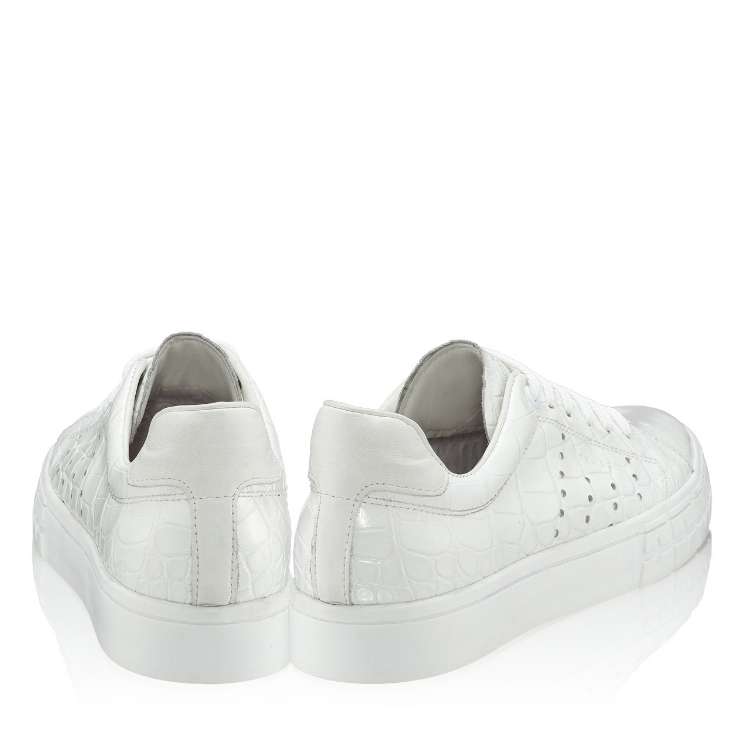 Imagine Pantofi Sport Dama 5909 Croco Alb