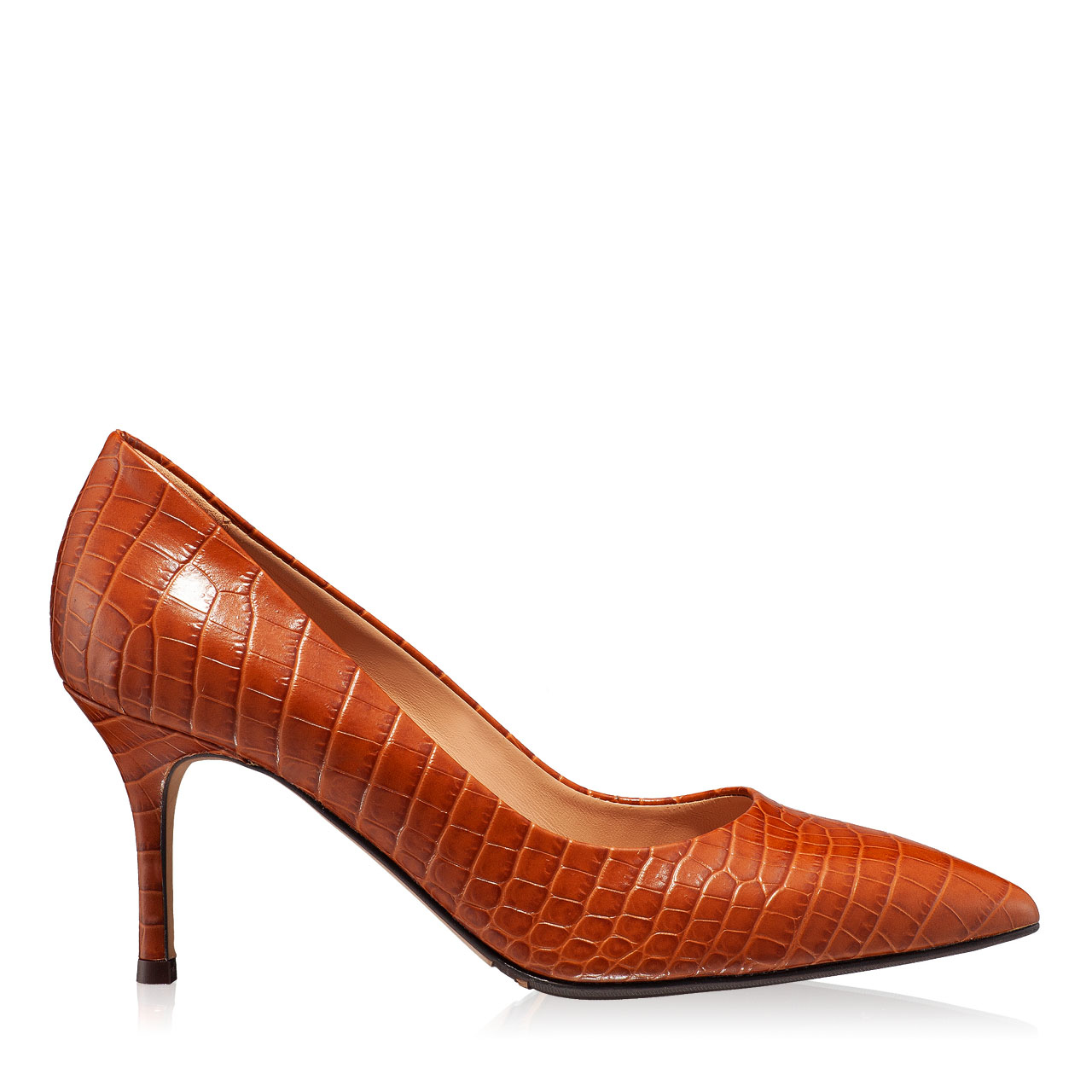 Pantofi eleganti dama 4416 Croco Cuoio