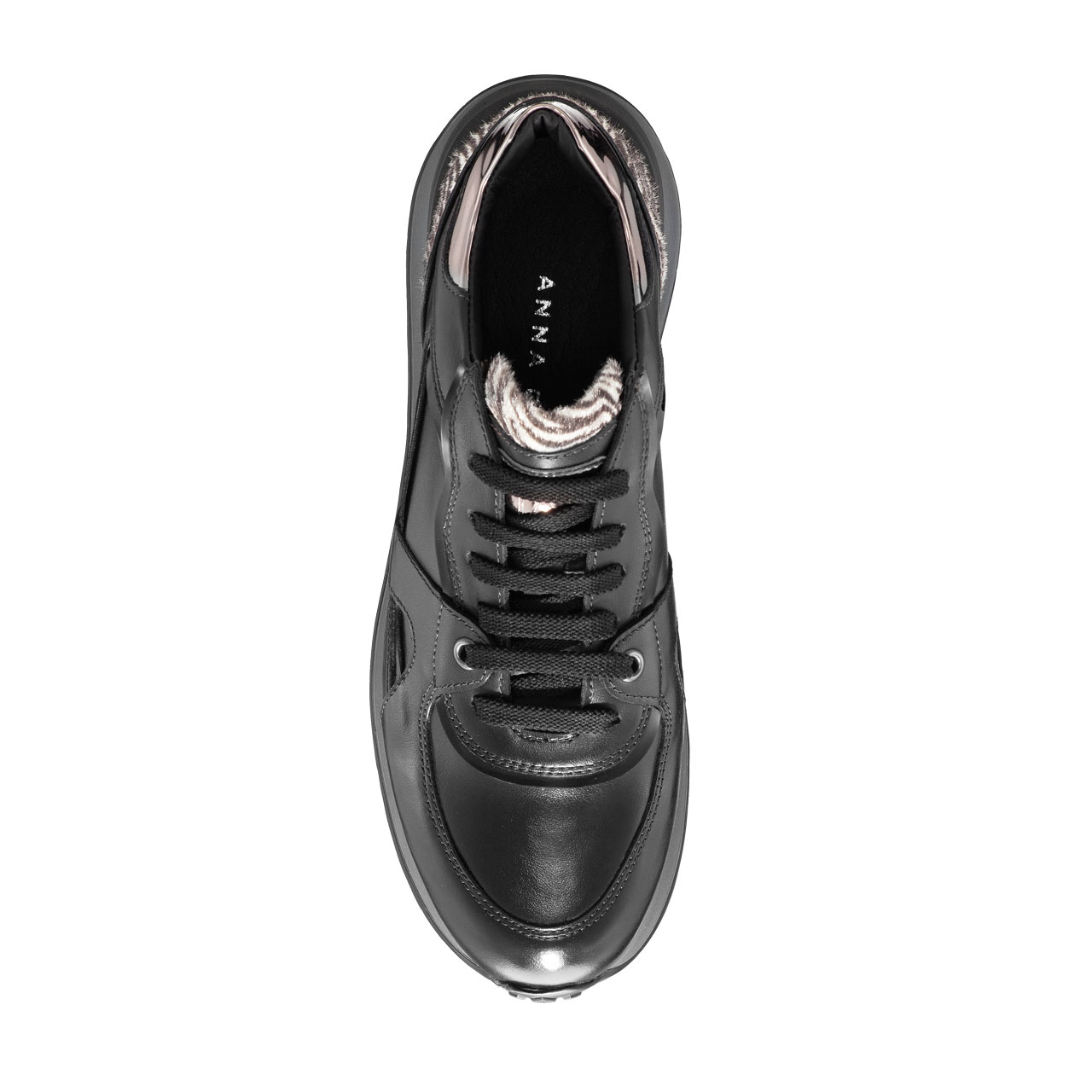 Imagine Pantofi Sport Dama 5900 Vitello Negru+Zebra