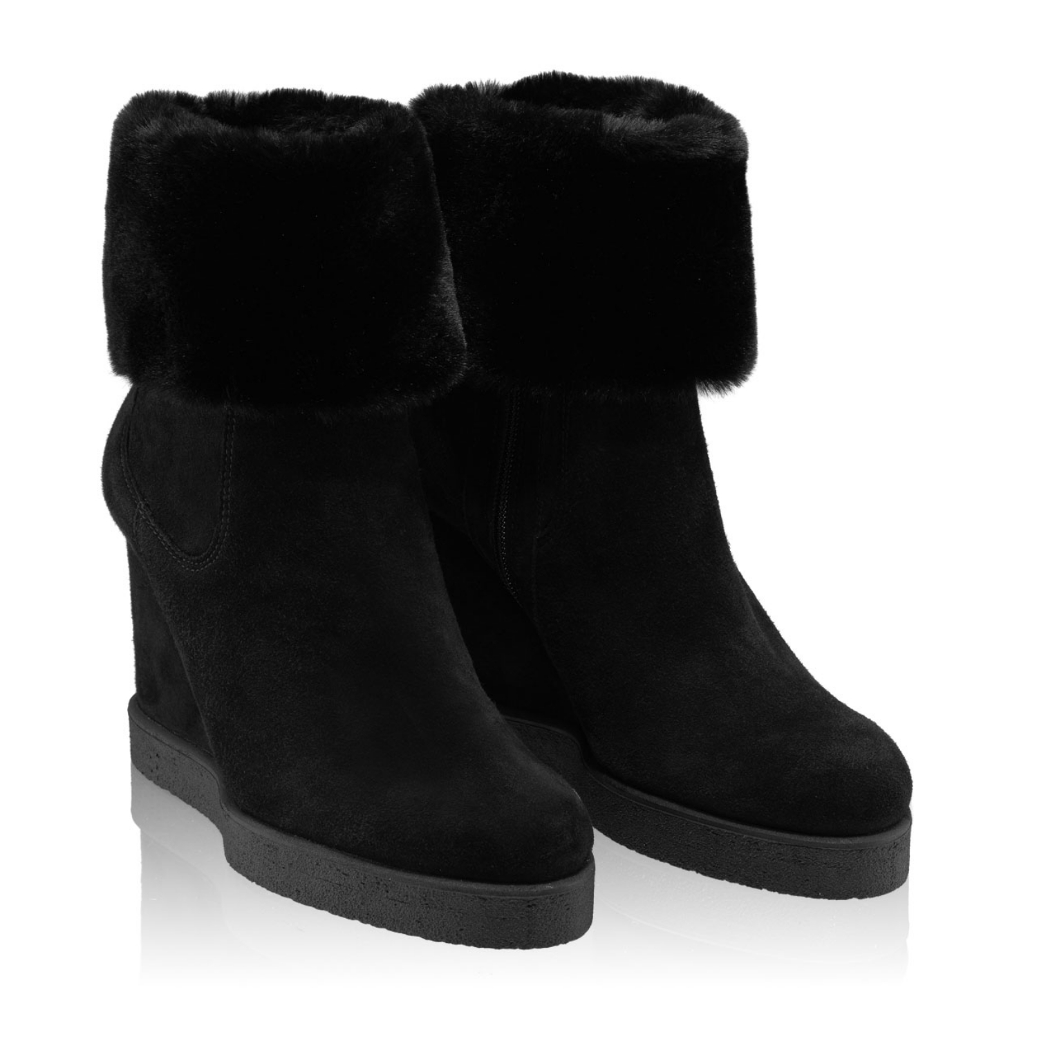 Imagine Botine Dama 5940 Camoscio Negru